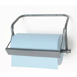 Metall Wand - Papierrollenhalter 40 cm - Putztuchrollen-Wandhalter 51x22x36 cm in Vollmetallausführung