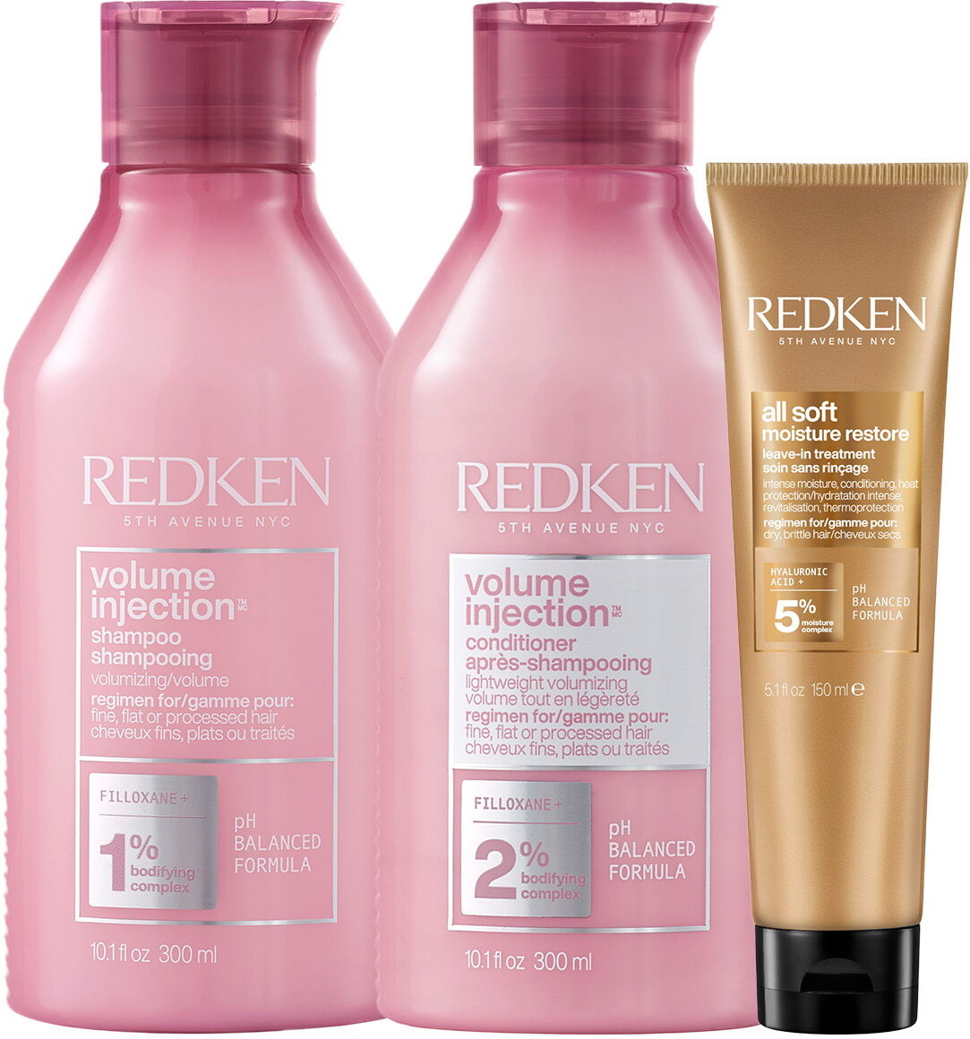 750ml Redken volume Soft Trio (Shampoo 300ml + Conditioner 300ml + Mask 150ml)