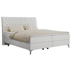 BOXBETT MILEN 140/200 Weiß Kunstleder - H4