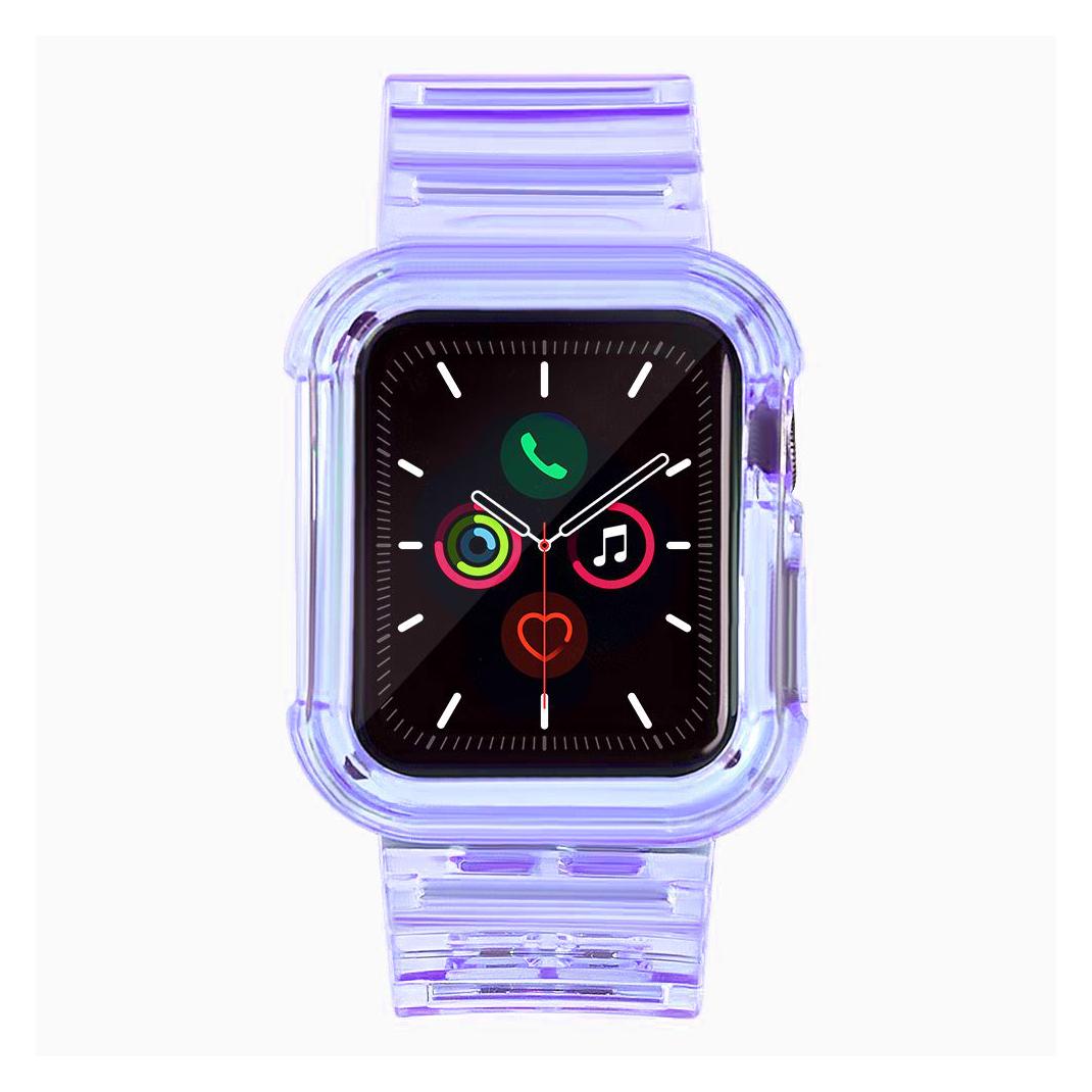 Hurtel Strap Light Set replacement band strap case for Watch 3 38mm / Watch 2 38mm purple (Silikon, TPU) (1404978613)
