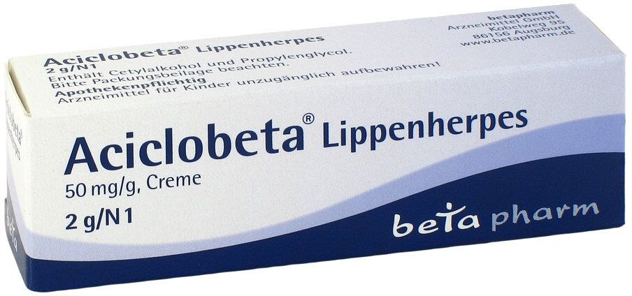 Aciclobeta Lippenherpes 2g