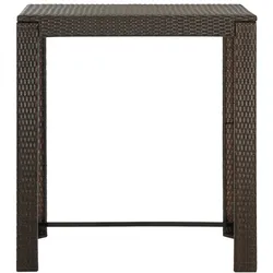 vidaXL Garten-Bartisch Braun 100x60,5x110,5 cm Poly Rattan