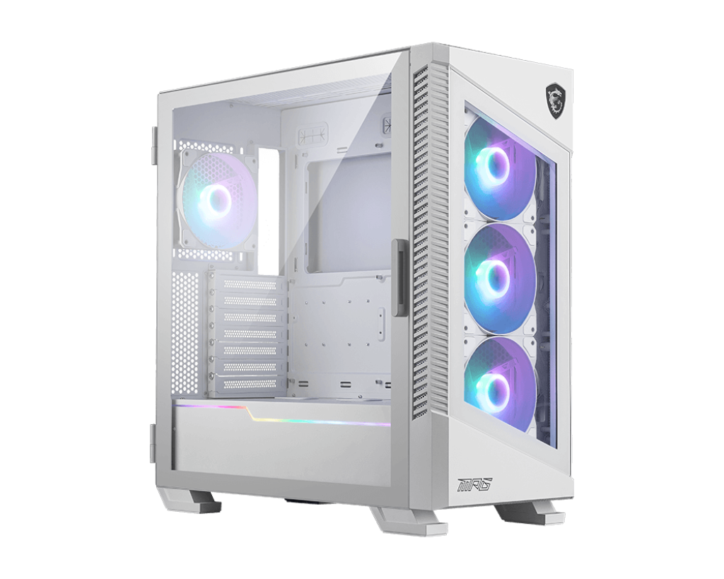 MSI MPG Velox 100R Gaming PC Gehäuse Midi-Tower Weiß Seitenfenster
