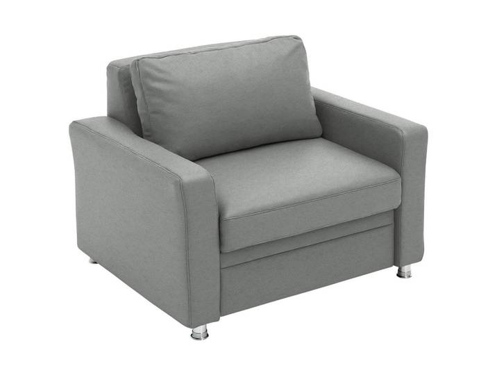 Beldomo Style Schlafsessel, Grau, Metall, 116x90x100 cm, Stoffauswahl, Wohnzimmer, Sofas & Couches, Schlafsofas, Schlafsessel
