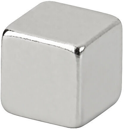 Neodym-Würfelmagnet, Höhe 5 mm, VE 100 Stk, Haftkraft 1.1 kg, hellsilber MAUL