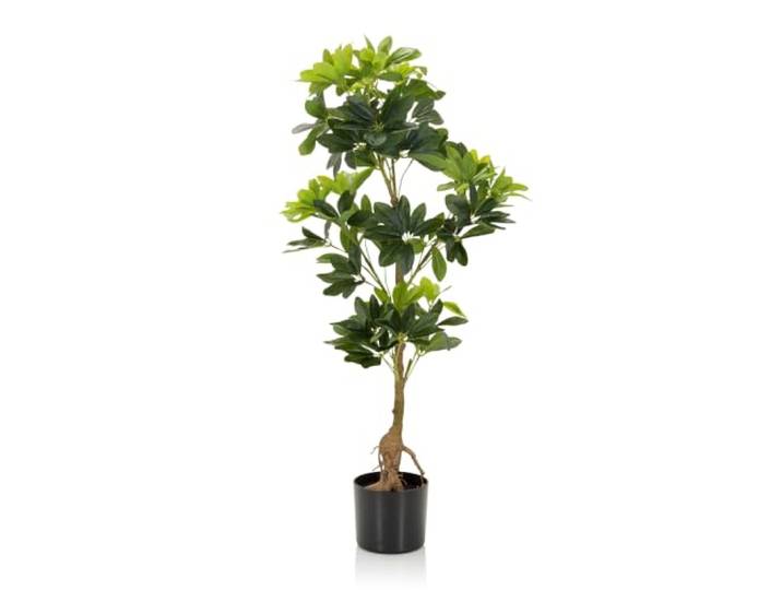 hjh OFFICE Kunstpflanze SCHEFFLERA Aralie künstlich Höhe 100 cm Kunstbaum Zimmer Dekopflanze, 871015