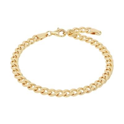 Panzerarmband AMOR, gold (gelbgoldfarben), Armbänder, Damen, 21cm, Silber 925 (Sterlingsilber), Panzerarmband