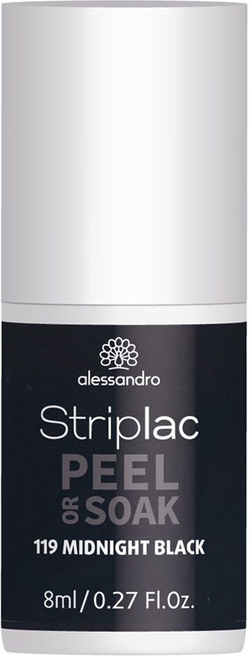 ALESSANDRO Striplac Peel Or Soak Nail Polish No.119 Midnight Black 8ml