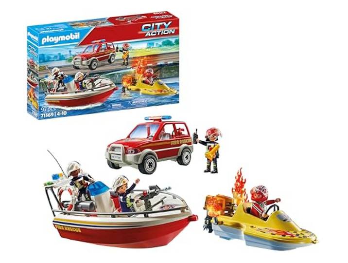 Playmobil Feuerwehr im Wasser