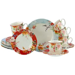 creaTable Kaffeeservice 18-tlg CRIMSON - B/H/T ca. 31.00x31.00x26.00