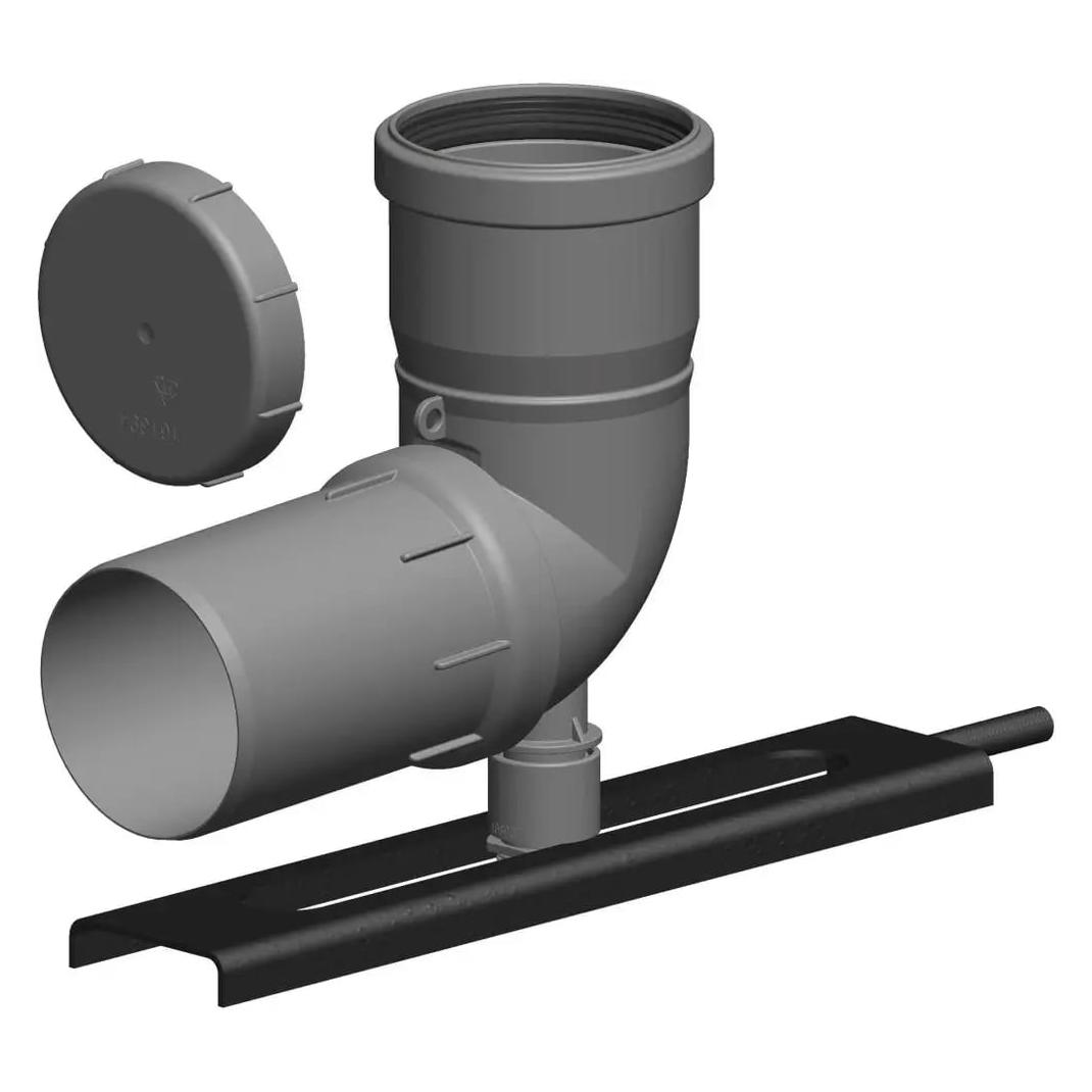 Atec Schachteinführung PolyTop mit Auflager DN80 Stutzen schraubbar (1347)