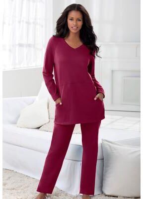 Plus Size Women's 2-Piece Lounge Set by Dreams & Co. in Pomegranate (Size 4X)