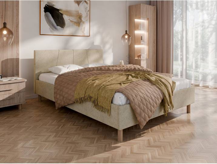 Homesy Polsterbett ALMORE Elegantes Polsterbett für modernen Wohnstil