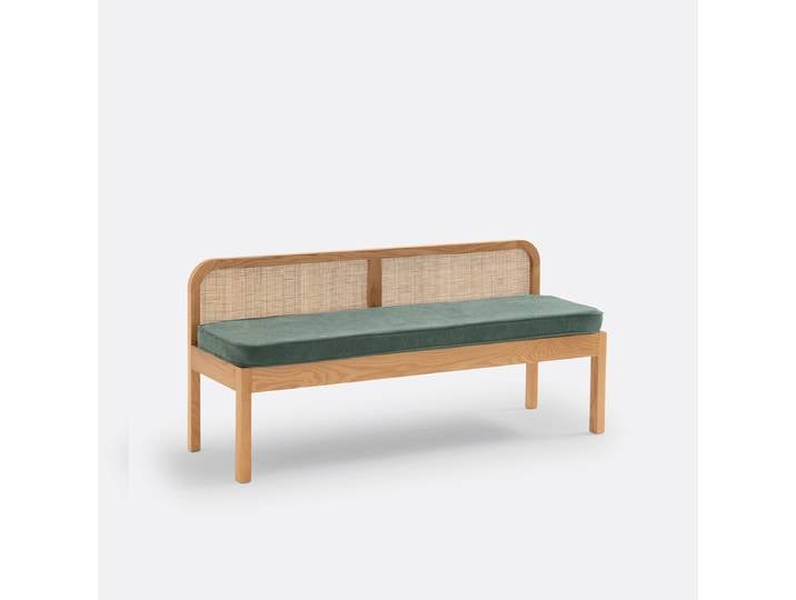 LA REDOUTE Banc bout de lit cannage, Scillia Vert Eucalyptus