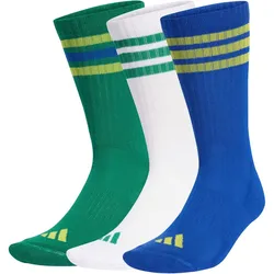 3er Pack adidas 3-Streifen Cushioned Sportswear Crew Socken KE5505 - bold green/bold blue/bright yellow 43-45