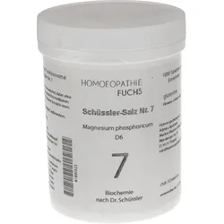 HOMOEOPATHIEFUCHS Schüssler-Salz Nummer 7 Magnesium phosphoricum D6 Biochemie 1000 St Tabletten