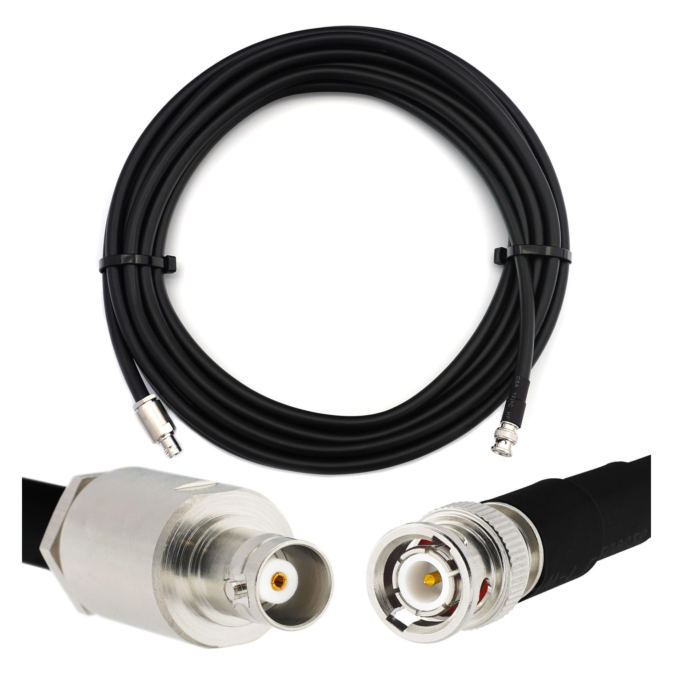 Rangeful BNC Male to BNC Female 5m RG213U Coaxial Cable (RG213U-BNCM-BNCF-5)