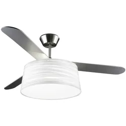 Deckenventilator Belmont Nickel / Weiß mit Licht