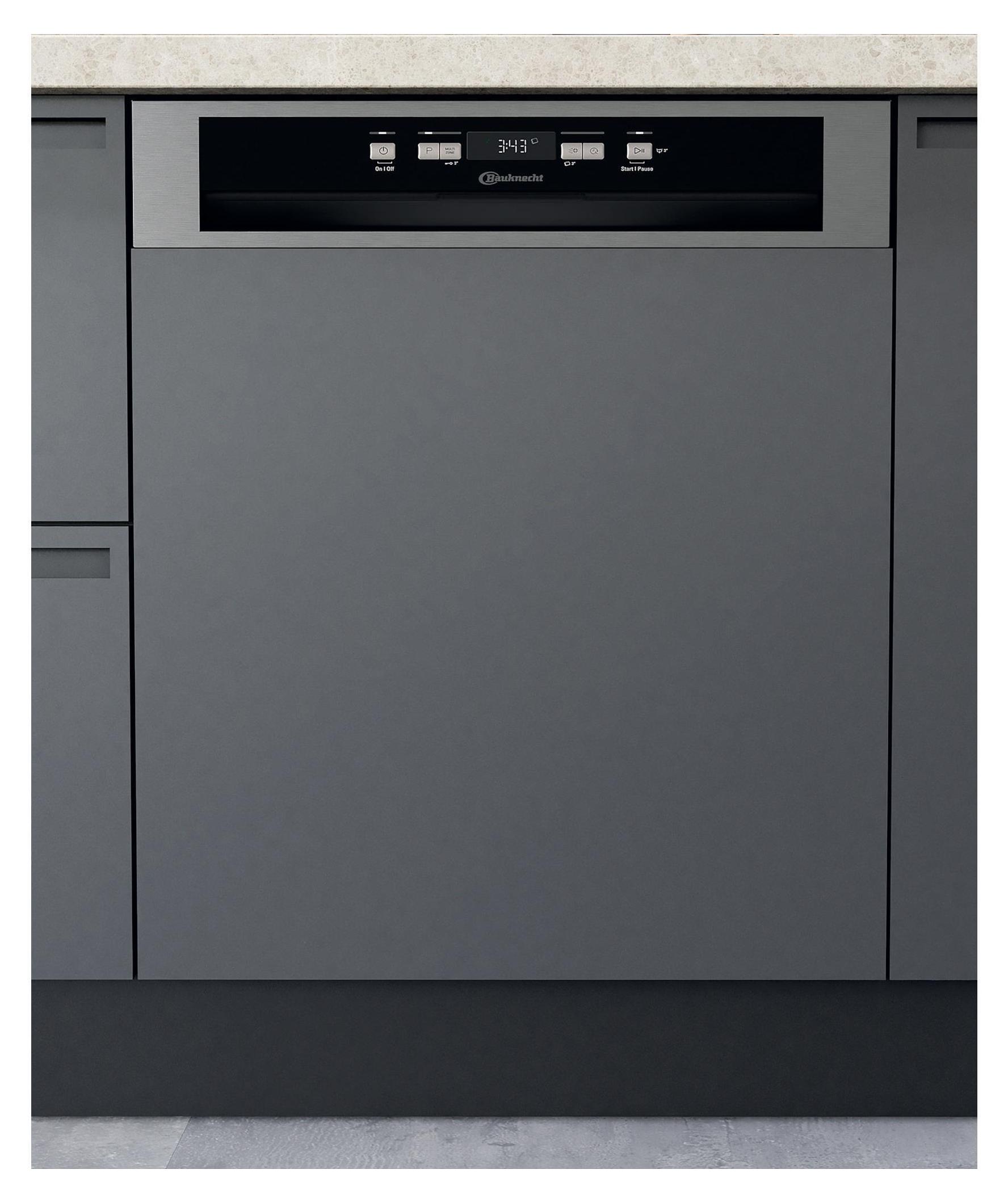 Bauknecht BKSV1 PAN, Teilintegriert, Standardgröße (60 cm), Edelstahl, 1,3 m, Unterkorb, Oberkorb, Zusammenklappbar