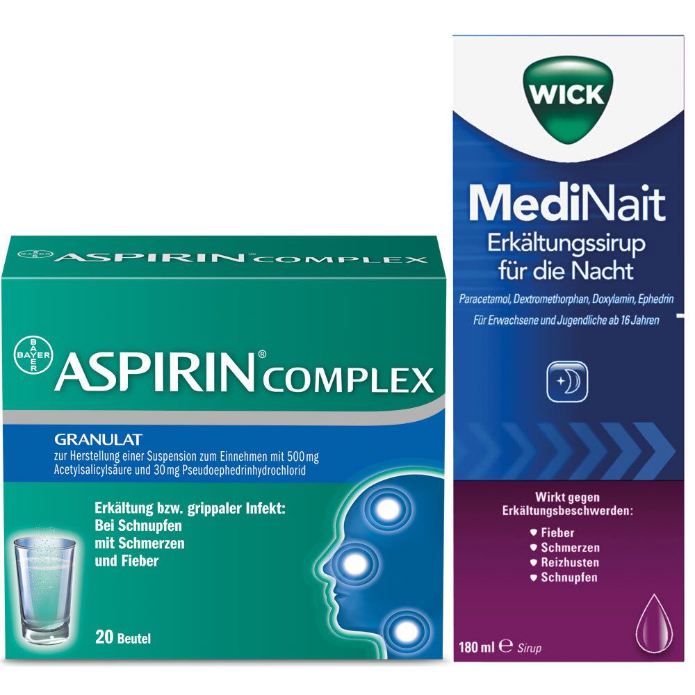 Erkältungsset Aspirin + Wick MediNait 1 St Set