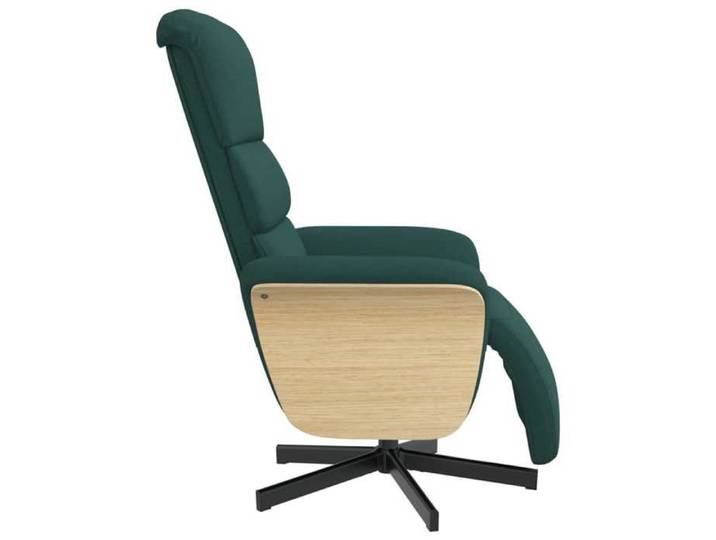 Confortable Fauteuil inclinable Chaise-sofa pour relax avec repose-pieds vert foncé tissu__27154