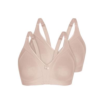 Bügelloser BH SASSA "2er Pack Minimizer Soft-BH minimizer", Damen, Gr. 80, Cup E, beige (nude), BHs