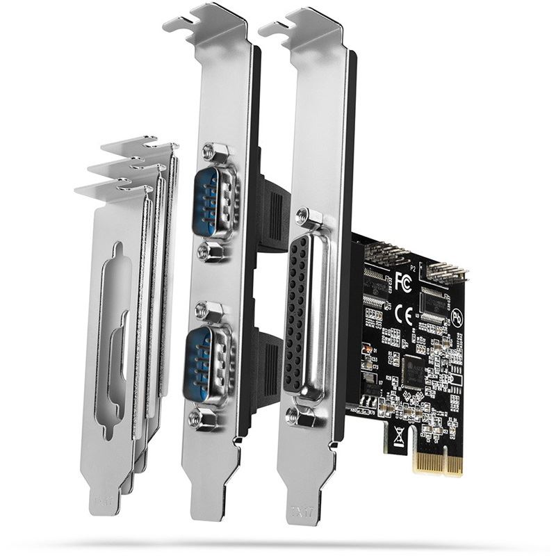 Axagon PCEA-PSN PCIe-Adapter mit 1x Parallel- + 2x Seriell-Ports - ASIX AX99100