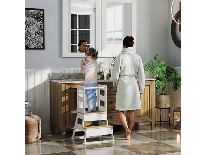 AIYAPLAY Tour d'Observation Enfant avec Tableau Noir Blanc