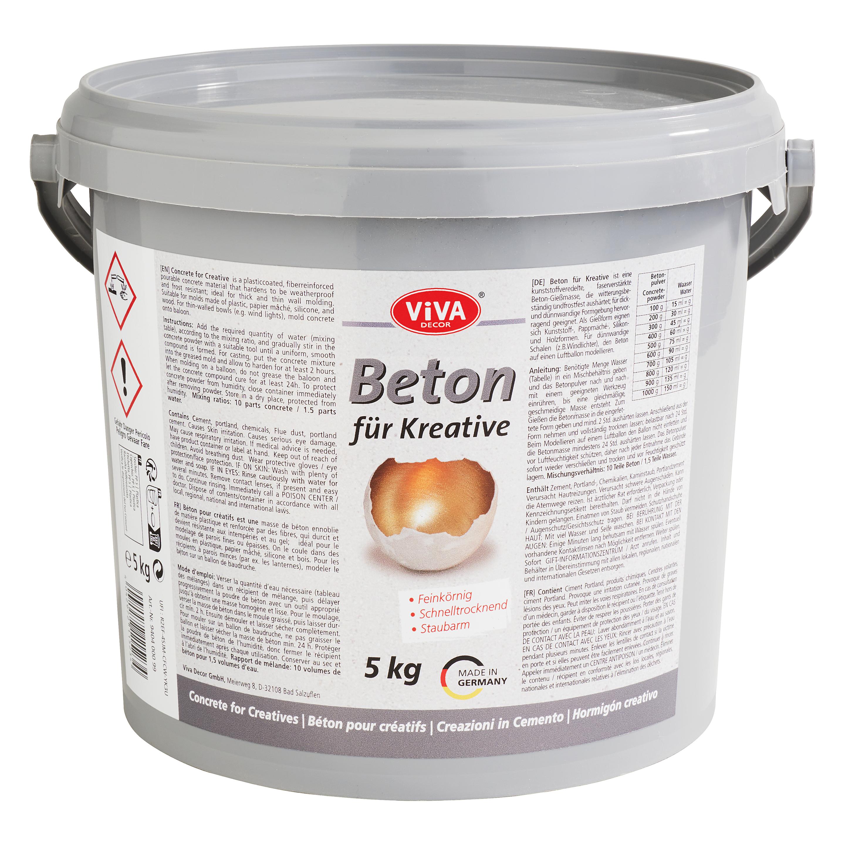 Viva Decor Gieá-Beton, feink"rnig, 1,5 kg Eimer (940400098VE01)