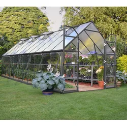 Palram - Canopia Aluminium Gewächshaus Balance 820 | Anthrazit | 607x229 cm - Anthrazit