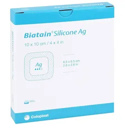 BIATAIN Silicone Ag Schaumverband 10x10 cm
