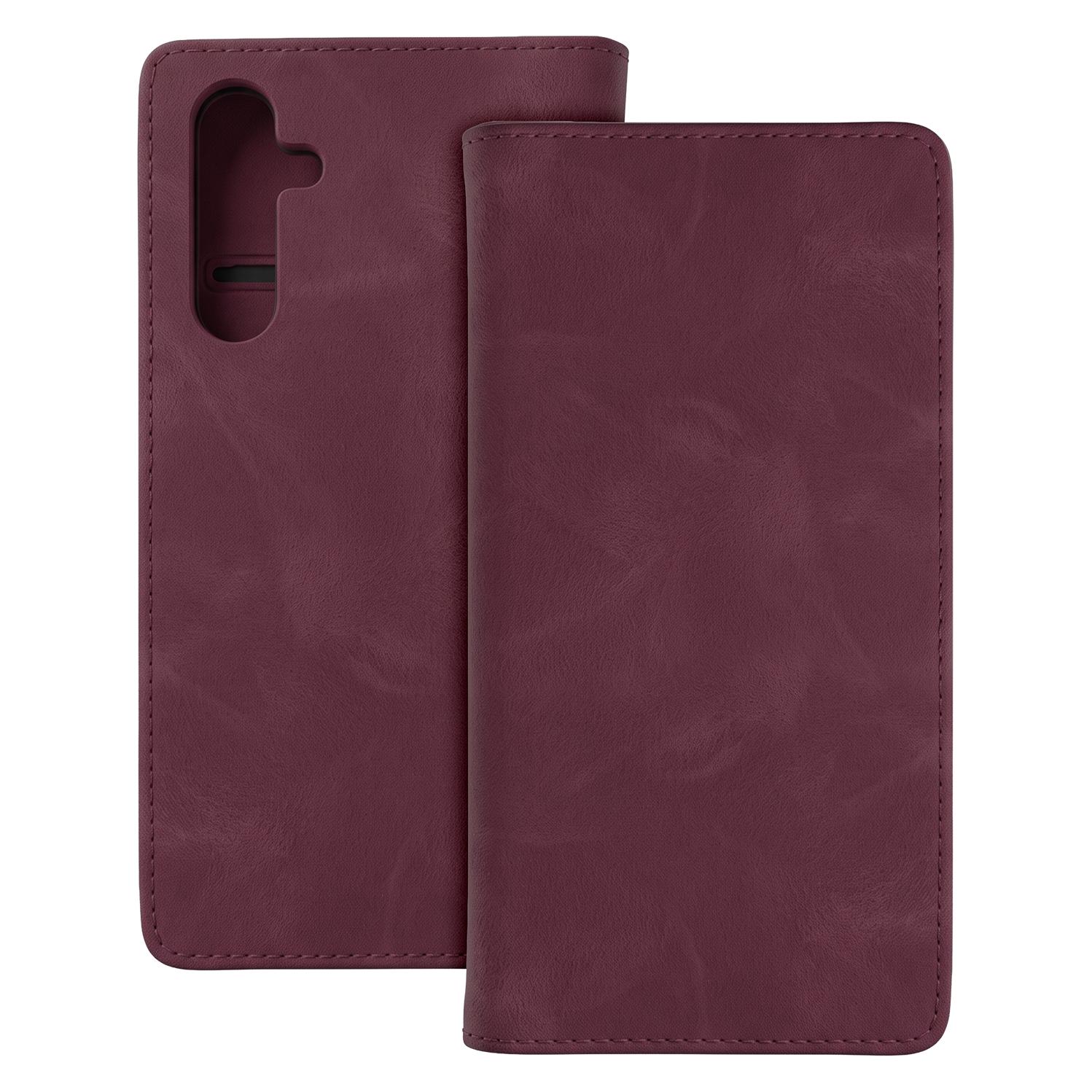 OEM Smart Suede-Hülle für das Samsung Galaxy A55 5G in Bordeauxrot (Samsung Galaxy A55) (GSM276550)