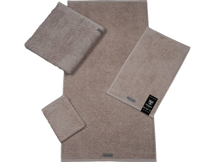 Handtuch ROSS Smart , braun (nougat), B:50cm L:100cm, Frottier, Obermaterial: 100% Baumwolle, Handtücher, Handtuch, Uni-Rippe mit Velourslabel