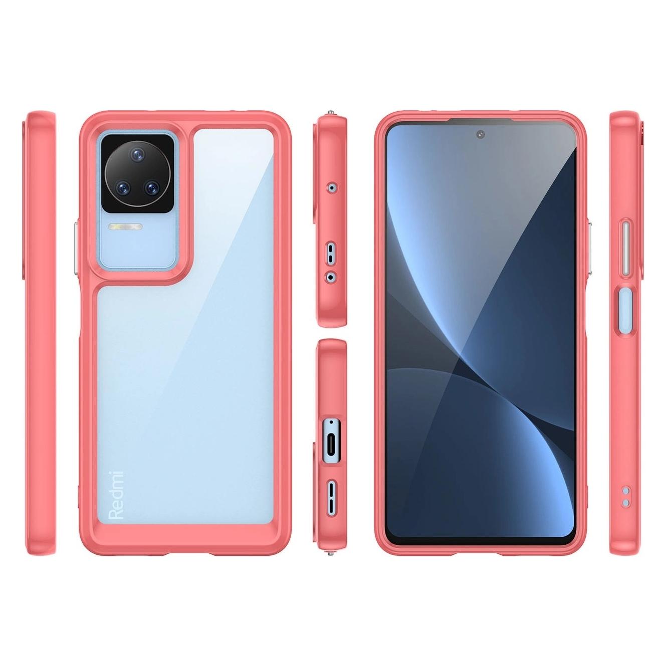 Hurtel Weltraumhülle Xiaomi Poco F4 5G Hülle mit flexiblem Rahmen rot (Xiaomi Poco M4 5G) (1404978613)