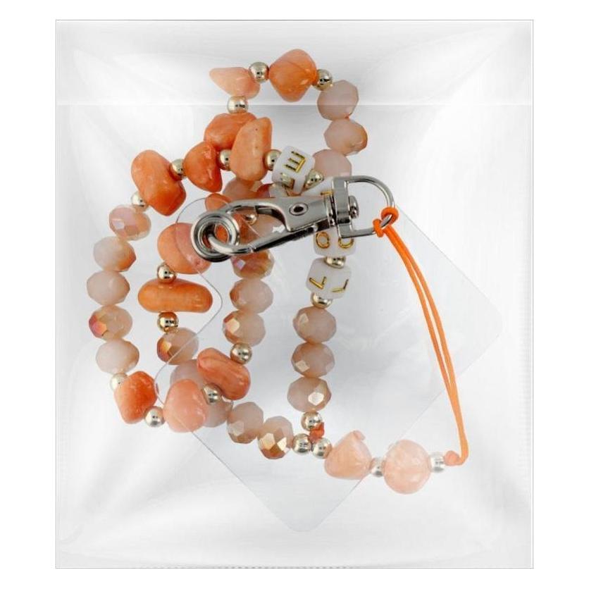 OEM Smart device LOVE pendant for the phone / cord length 44cm (22cm in the loop) / on hand - orange (56665150)