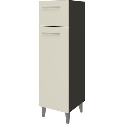 Midischrank OPTIFIT "Pier", beige (kaschmirfarben, anthrazitfarben), B:32,5cm H:112,8cm T:34,6cm, Holzwerkstoff, Schränke, Midischrank, Breite 32,5 cm, schnelle Montage mit OPTIsnap
