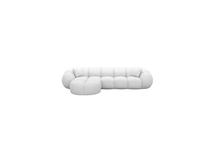 4-Sitzer Design Echtleder Ecksofa „Azura“ Echtleder White BLOOMINGLOFT Collection