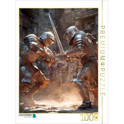 CALVENDO Puzzle Ritter - Der Zweikampf | 1000 Teile Lege-Größe 64 × 48 cm Foto-Puzzle für glückliche Stunden