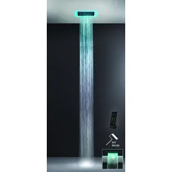 Gessi Afilo, Multifunktions Dusch-Aufbau-System 300x300 Strahlart Regen, mit Colour Lichttherapie Effekt, 57305279