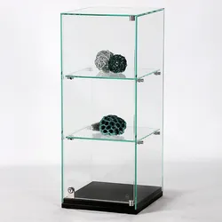 Kleine Standvitrine Glas mit Drehtür abschließbar Dialog DLG-52A