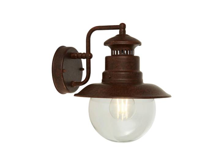 Aussenwandleuchte Station, Schwarz, Metall, Kunststoff, 25x27x21.5 cm, Europäischer Sicherheitsstandard, Lampen & Leuchten, Außenbeleuchtung, Außenleuchten