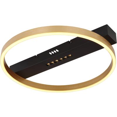 GLOBO LIGHTING LED Deckenleuchte "LUFFY", gold (schwarz), 1 Stk., Leuchten, Deckenlampe/rund/Wohnzimmer/Schlafzimmer/modern, LED Deckenleuchte