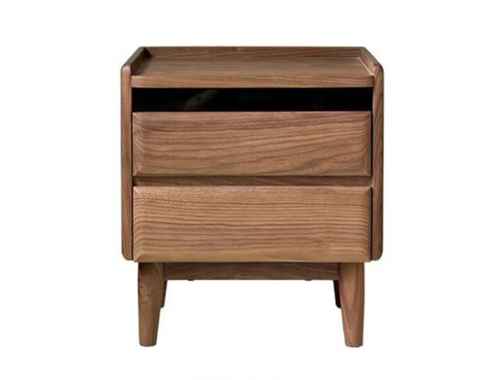 xiuling4568 Nachttisch Mid Century Nachttisch mit Profil Brauner Beistelltisch mit Stauraum, Massivholzfüße Beistelltische for Schlafzimmer