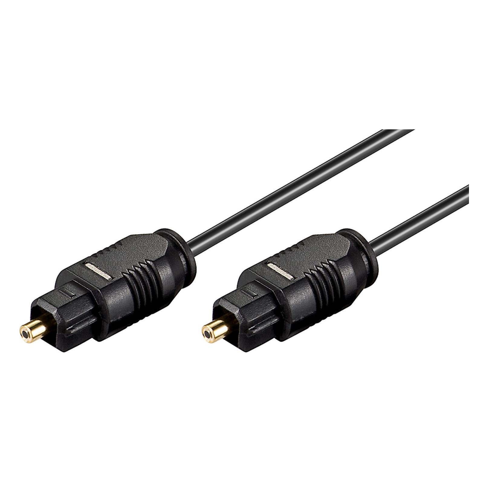 Goobay Lichtwellenleiter, Schwarz, 5 m (5 m, Toslink Kabel) (51219)
