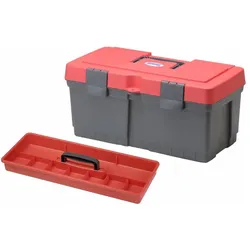 Hünersdorff, Werkzeugkoffer, Werkzeugkoffer ALPHA MINI aus PP grau/rot 225x410x185 mm