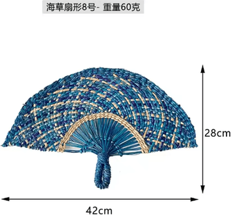 Inspire Picks Nordic Woven Wall Fan Decor Handwoven Seaweed Boho Wall Hanging r