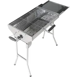 Olymp Handels GmbH Mangal Edelstahl Schaschlik Grill Aladdin mit Tasche Anglergrill mit Klappfüßen