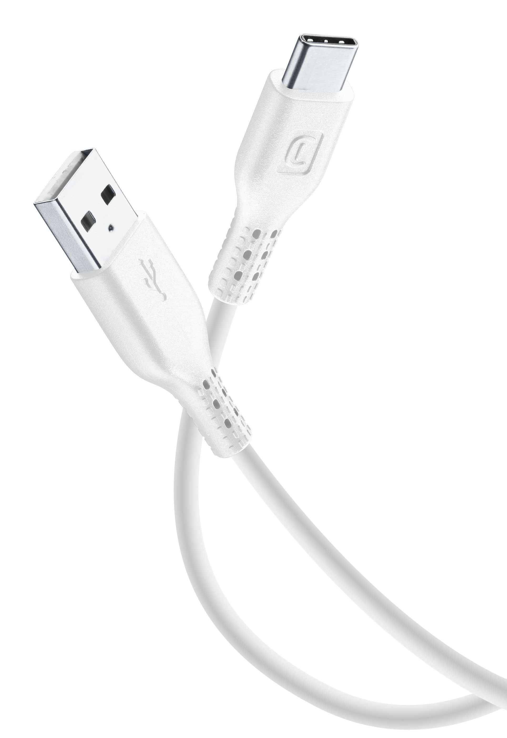 Cellular Line Power Cable USB A auf bis 15 W 0,6 m (Weiß) USBDATA06USBCW