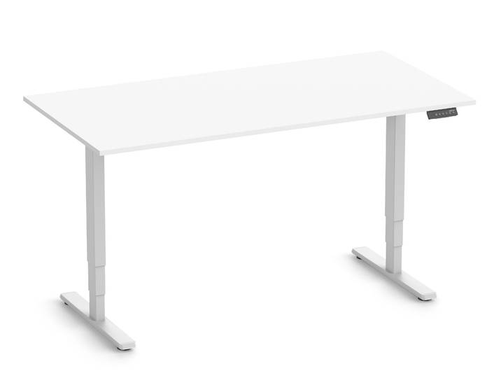 FOKUS Gestell Weiß, Tischplatte 1600 x 800 x 19 mm Topweiß