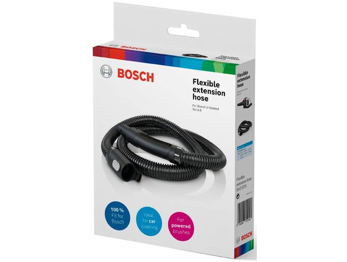 BOSCH flexibler Schlauch BHZUFEHN , schwarz, B:4,5cm H:8,6cm T:136,5cm, Haushaltsgeräteschläuche, flexibler Verlängerungsschlauch, flexibler Schlauch
